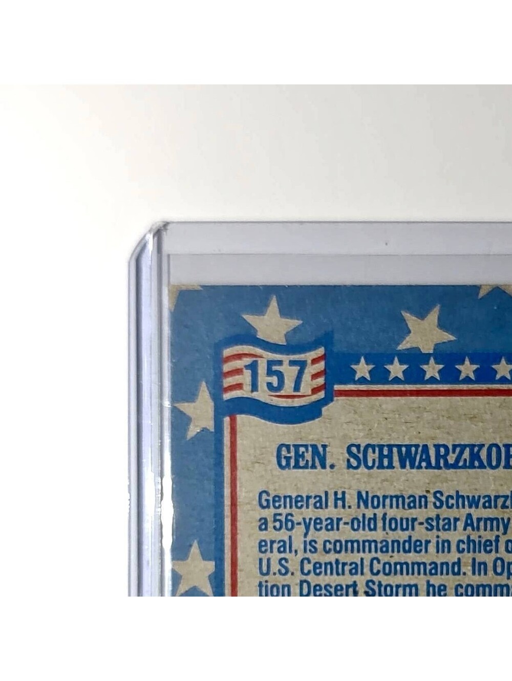 General Schwarzkopf 1991 Topps Desert Storm #157 Card - Picture 7 of 10